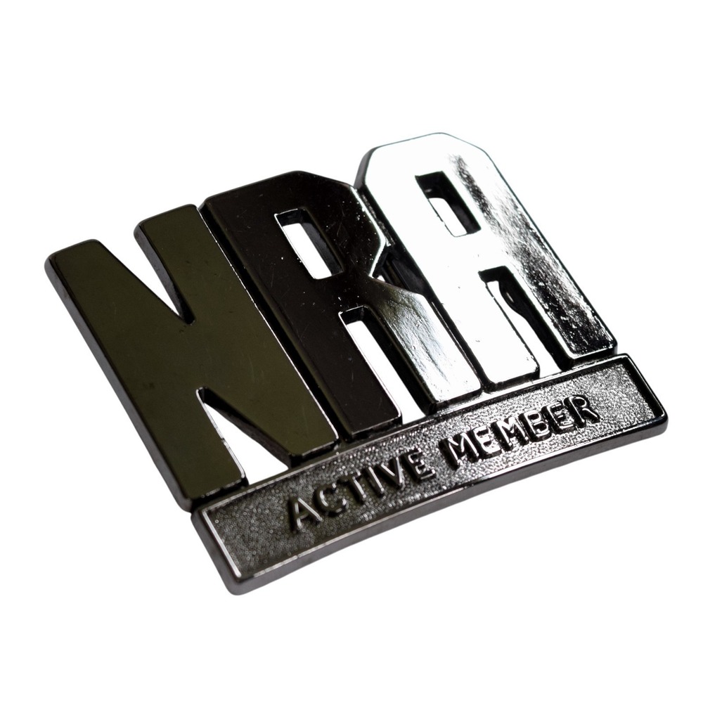 Vintage NRA Gunmetal Belt Buckle National Rifle Association Active Member - Picture 2 of 4